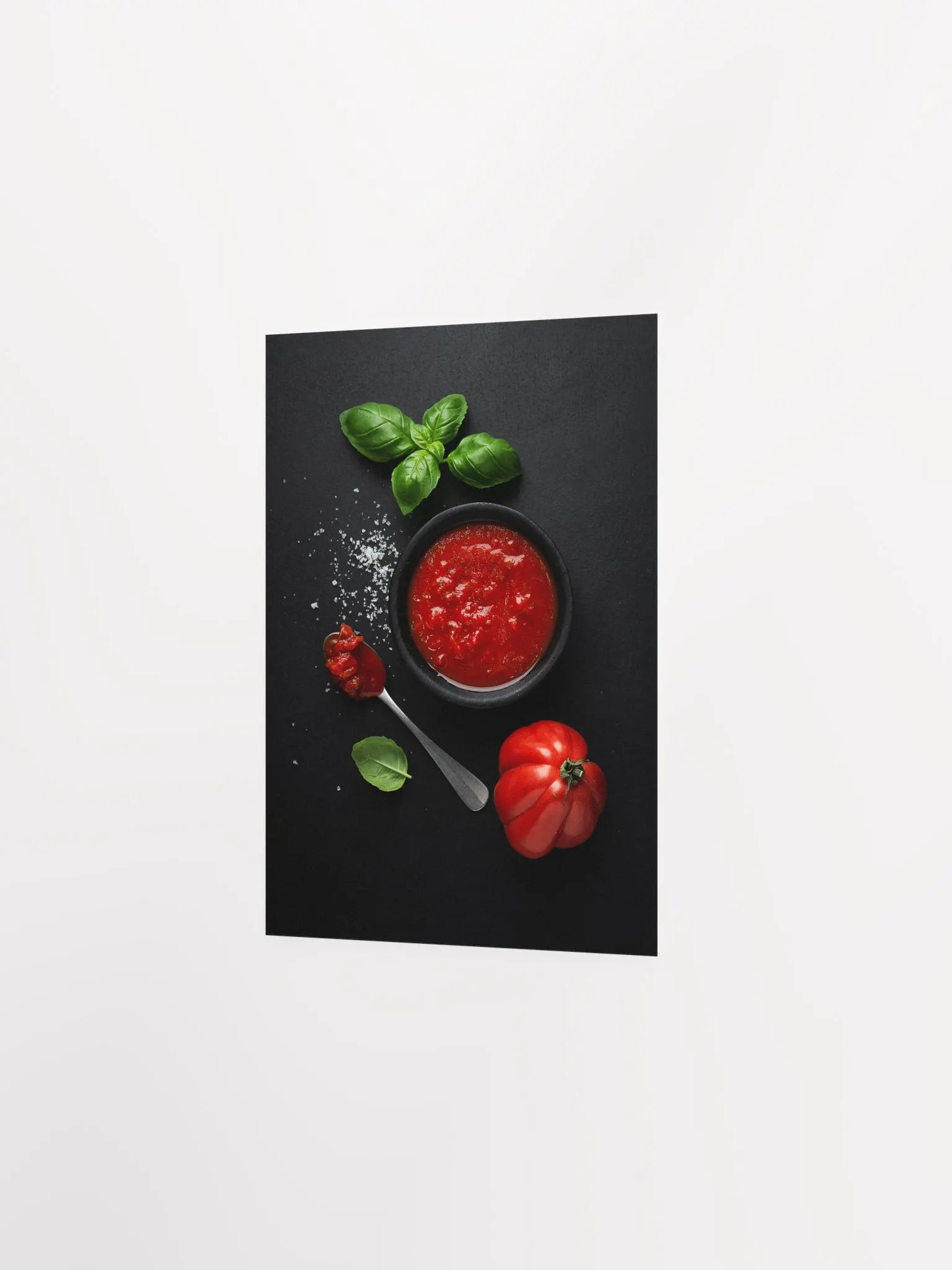 Tomato sauce & basil (Italian, Spanish cuisine,food) — Food kitchen poster/blackboard, kitchen wall art, aesthetic poster, minimalist poster product image (7)