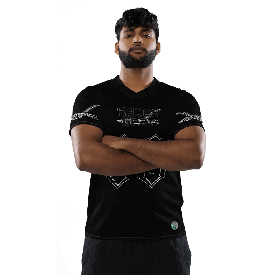 Kaidoom Dev - Black - Recycled Unisex Sports Jersey - Black HApex Gear Black Logo product image (5)
