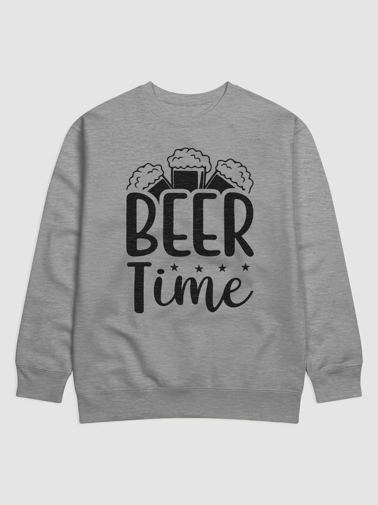 Charcoal Heritage Premium Sweatshirt - Unisex Fit Cheers to Beer Time: The Ultimate Funny Drinking Apparel for Craft Beer Lovers! product image (1)