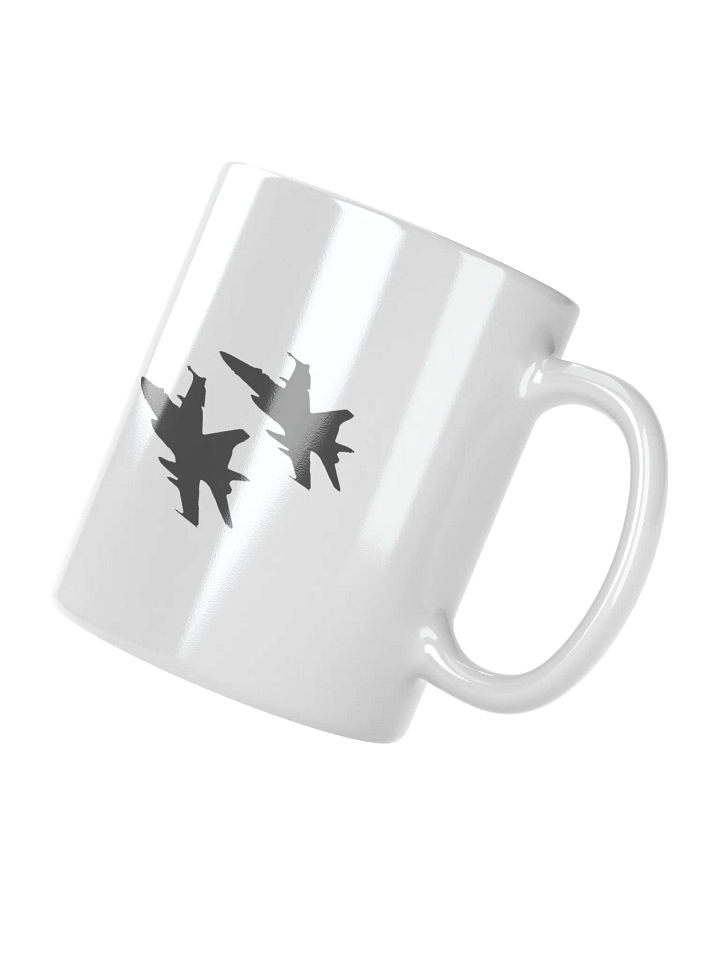 Twin Hornets Logo Mug, White product image (1)