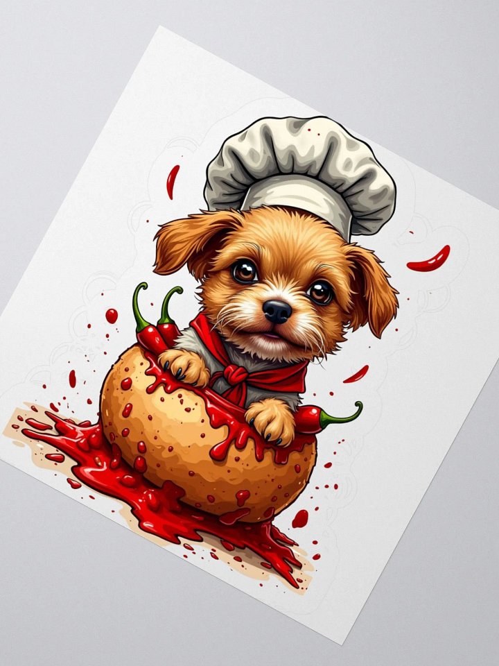 Chef Chilli Dog Kiss Cut Stickers product image (5)