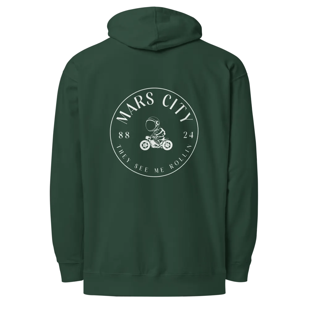 MARS CITY LIFEYSTYLE 8824 WHITE OUTLINE HOODIE IN 3 DARK COLORS product image (7)