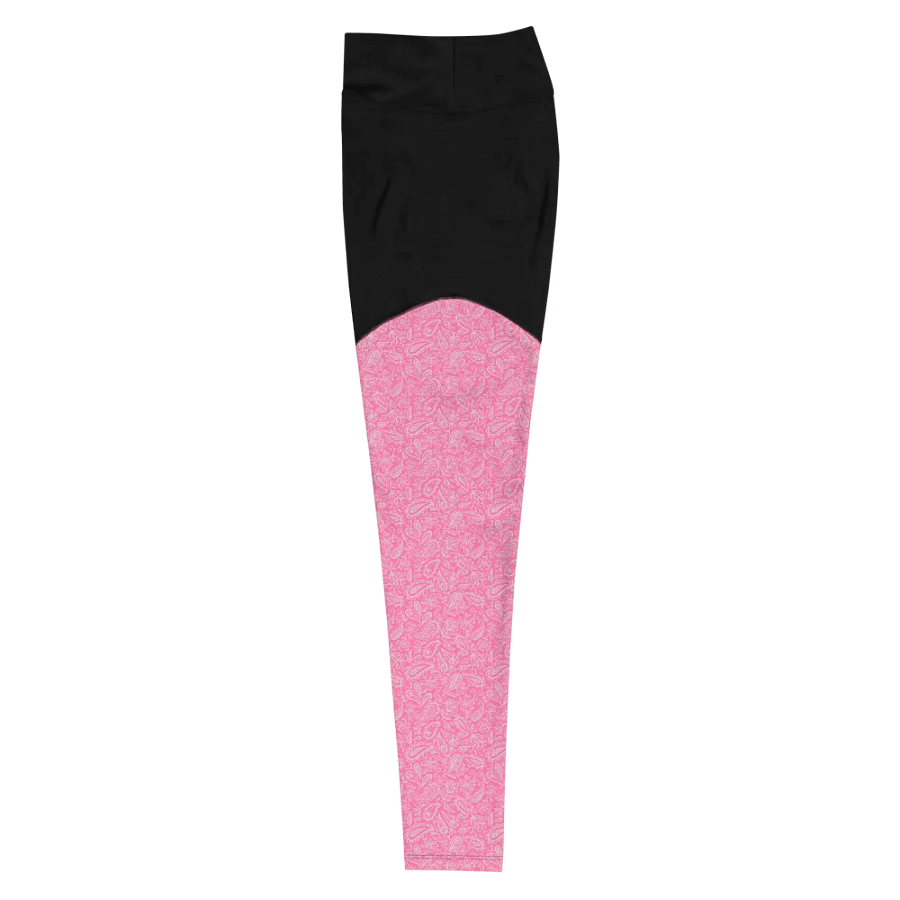 Pink All-Over Print Sports Leggings product image (6)