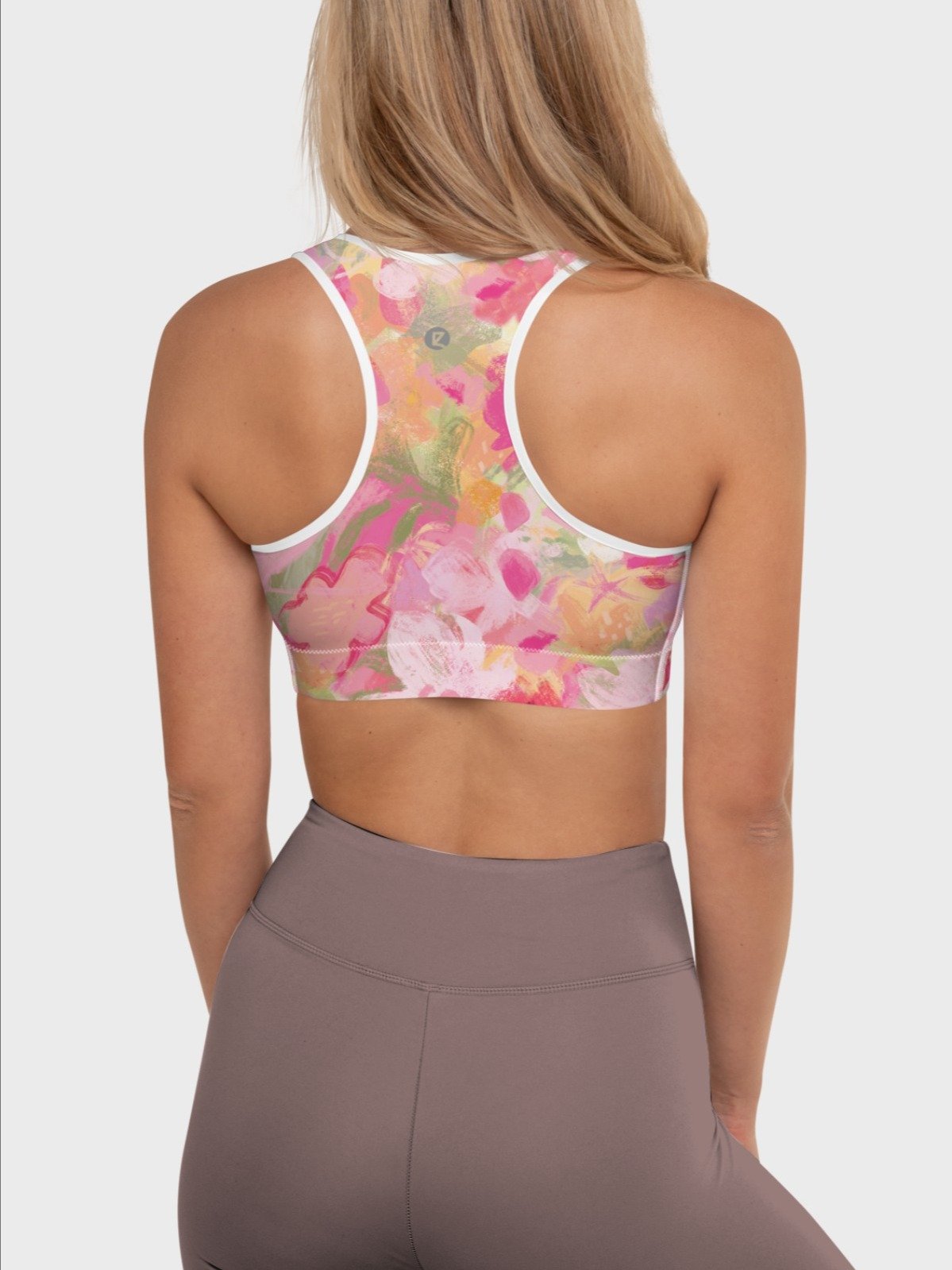 Sport Bra "Sweet Pastel Florals of Spring" Printed product image (3)
