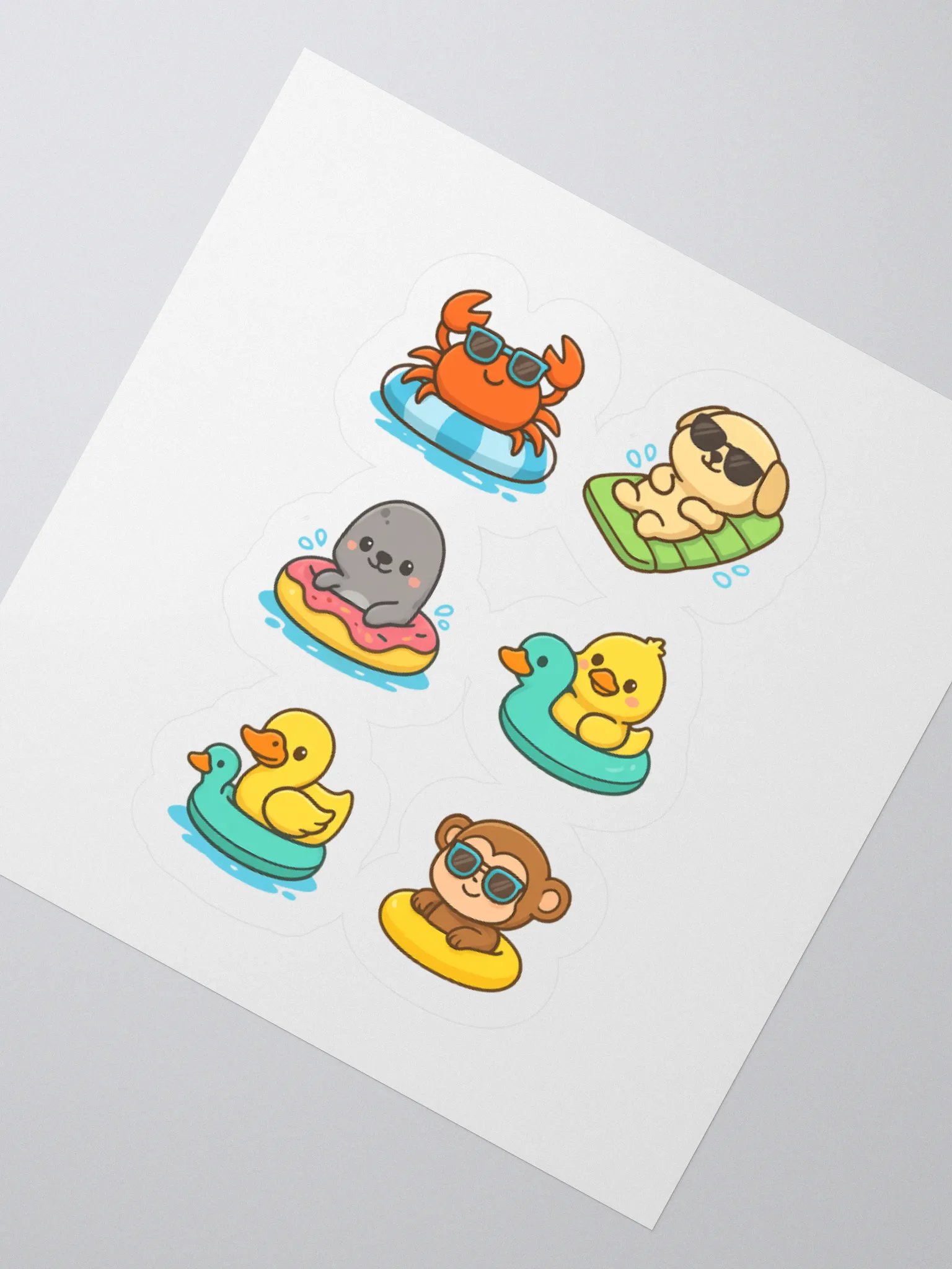 Animal Pool Party Sticker Set 2 product image (5)