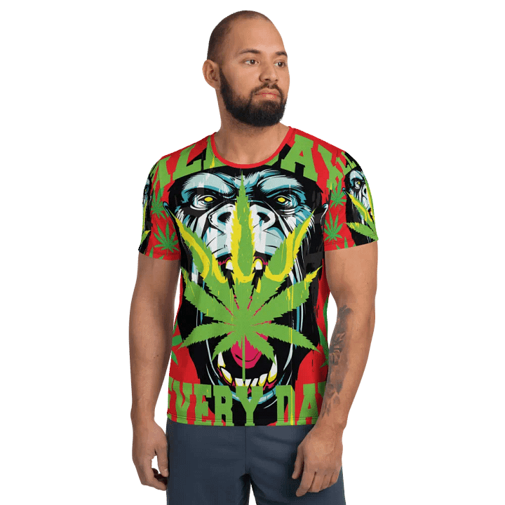 Gorilla Warfare RED | All-Over Print Athletic T-Shirt product image (1)