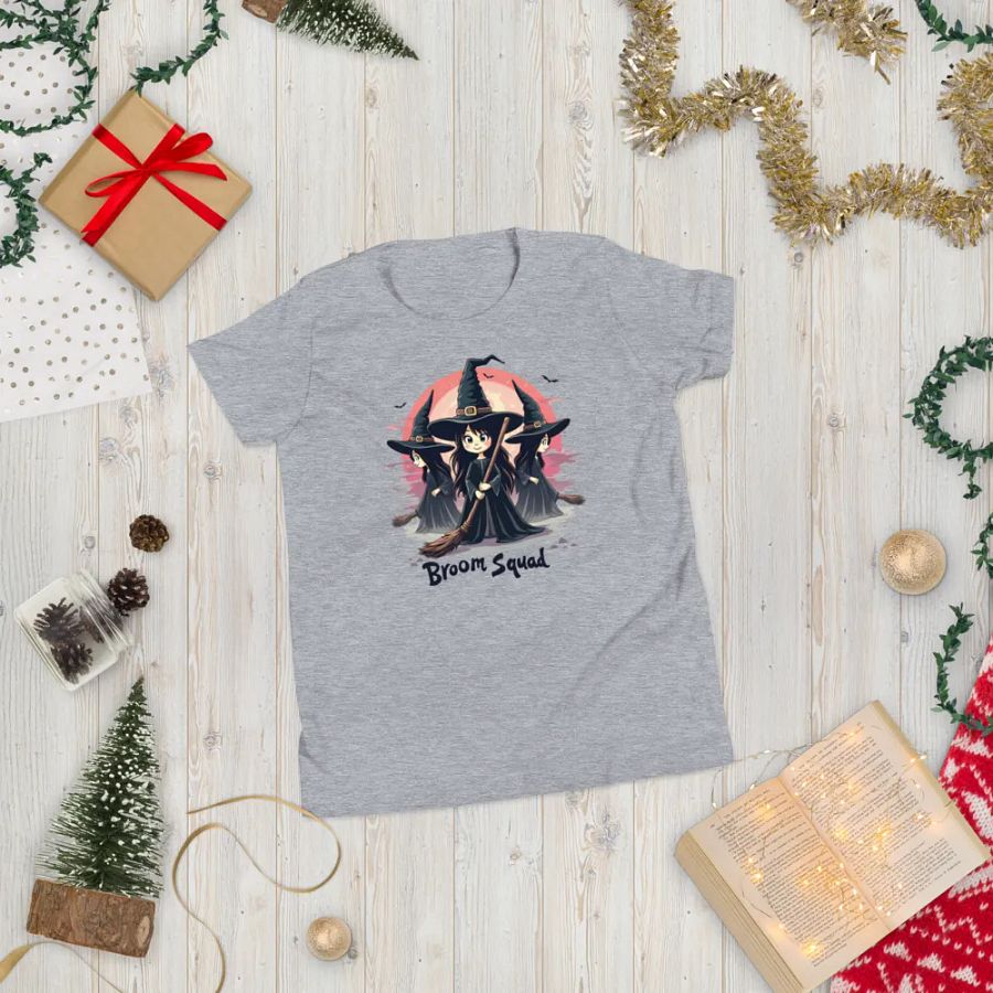 Broom Squad Youth Witch T-Shirt product image (5)