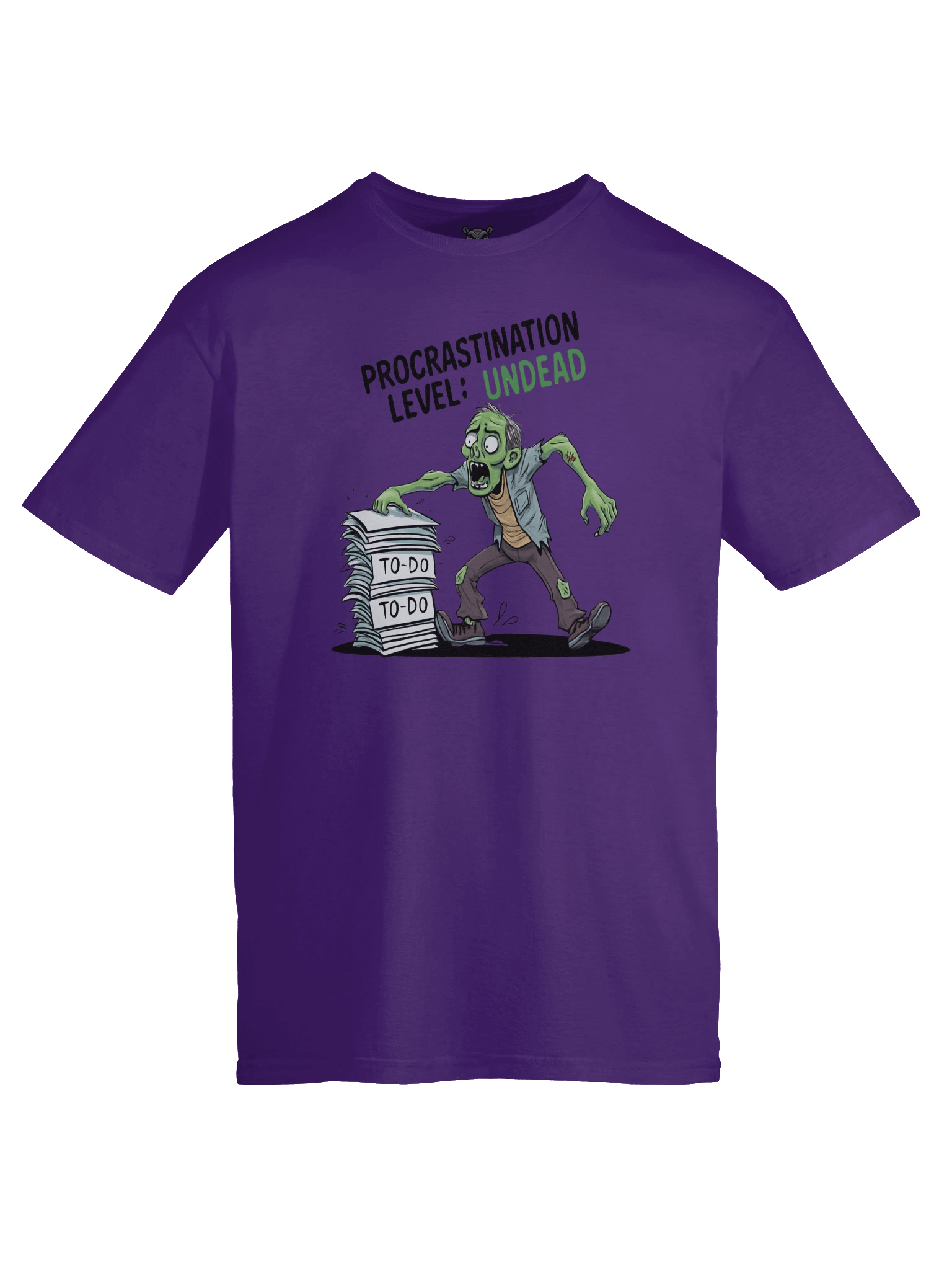 "Procrastination Level: Undead" Halloween - Zombie T-Shirt – Funny To-Do List Graphic Tee for Chronic Procrastinators product image (3)