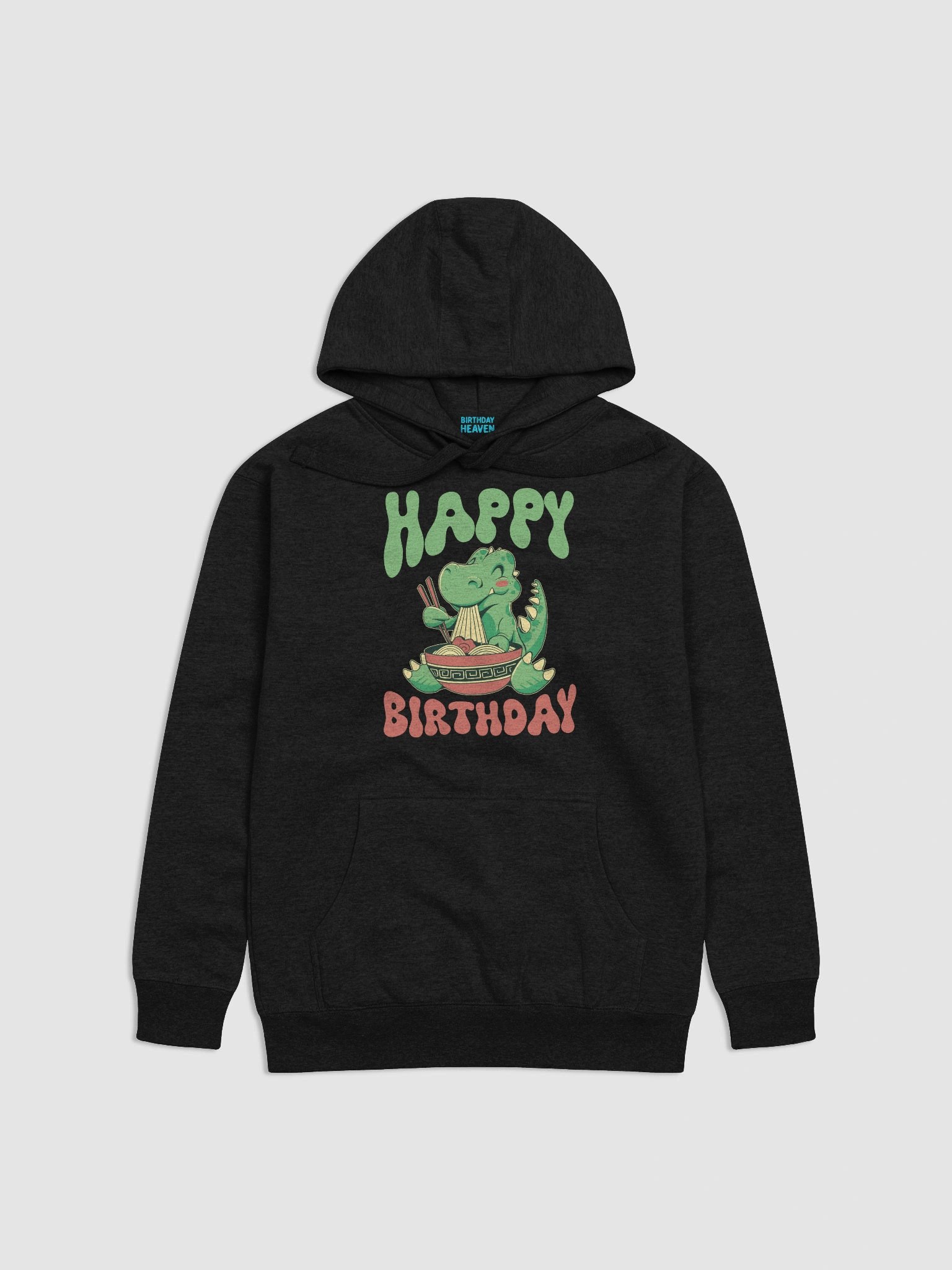 Happy Birthday (Dinosaur Eating Noodles) Hoodie 1 product image (1)