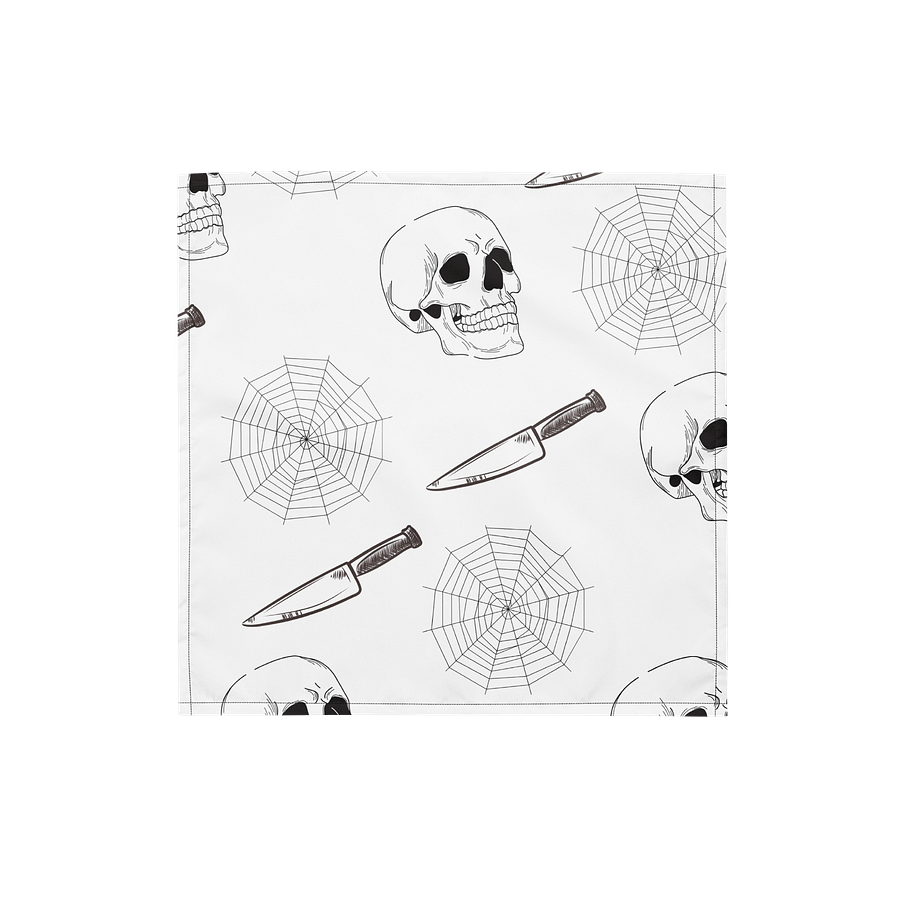 skull and dagger bandana white product image (1)