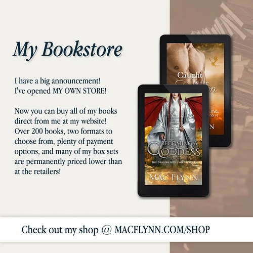I have a big announcement!  I've opened my own store!  Now you can buy all of my books direct from me at my website!

Because...