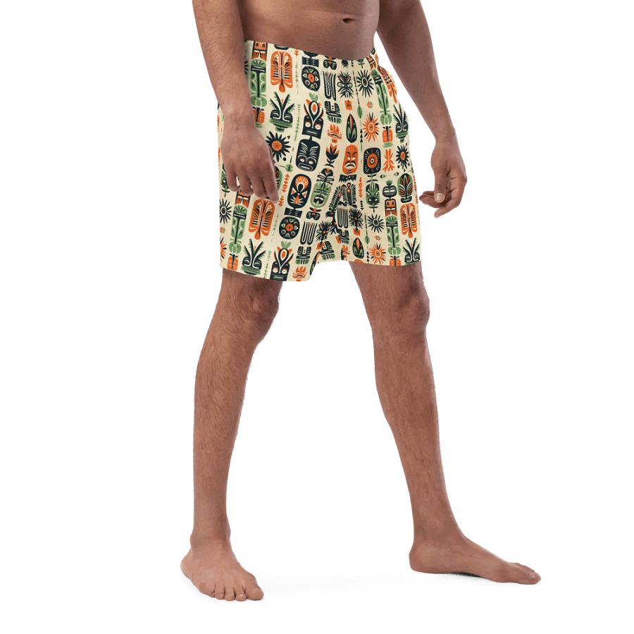 Vintage Caribbean Style Tropical Swimming Trunks product image (8)