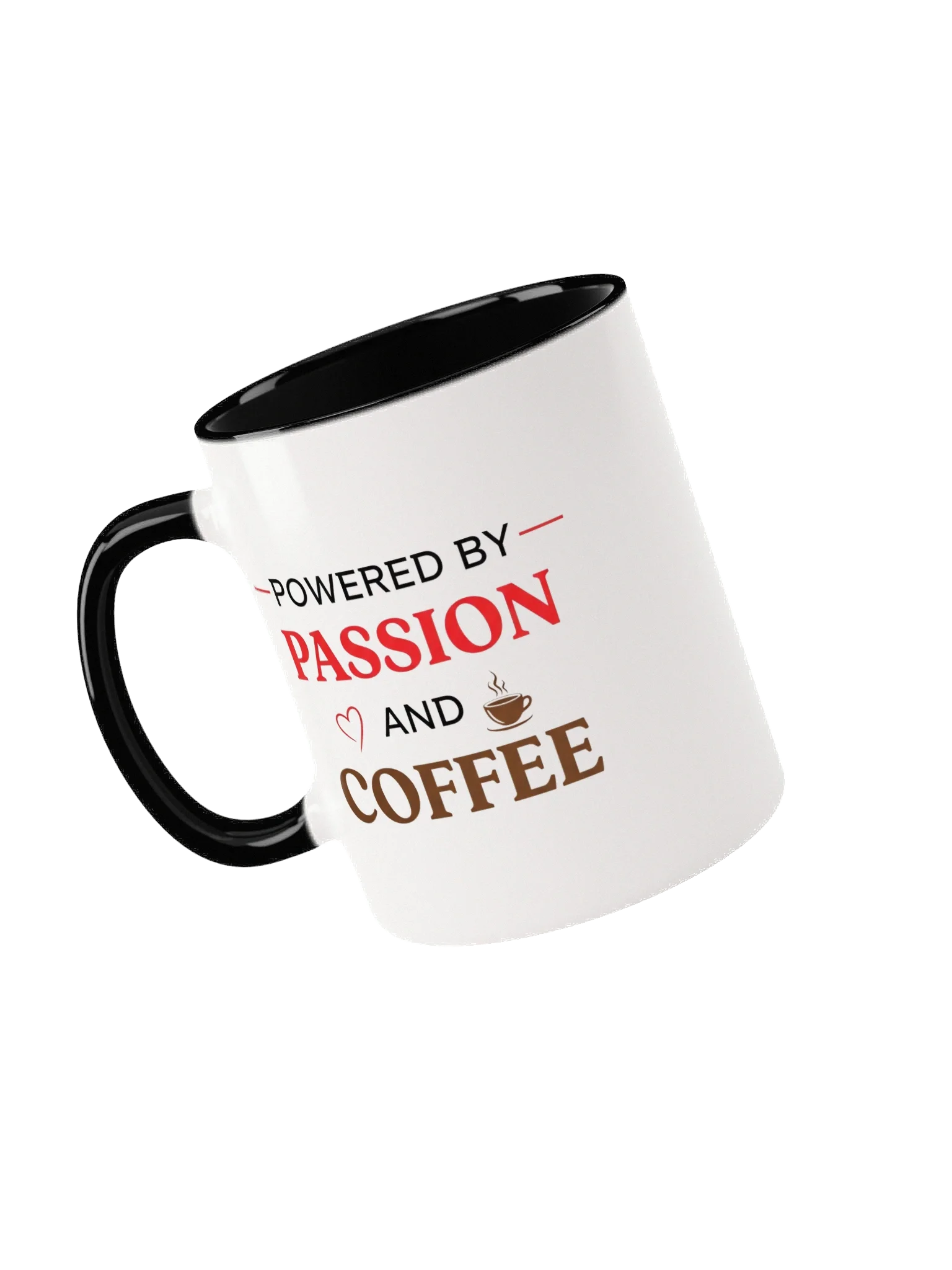 Powered by Passion (and Coffee) Mug – Motivational Coffee Cup for Go-Getters & Ambitious Minds product image (3)