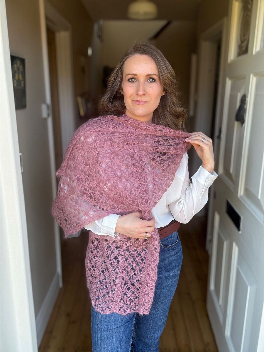 Foxtrot Lace Mohair Crochet Shawl Pattern PDF product image (7)