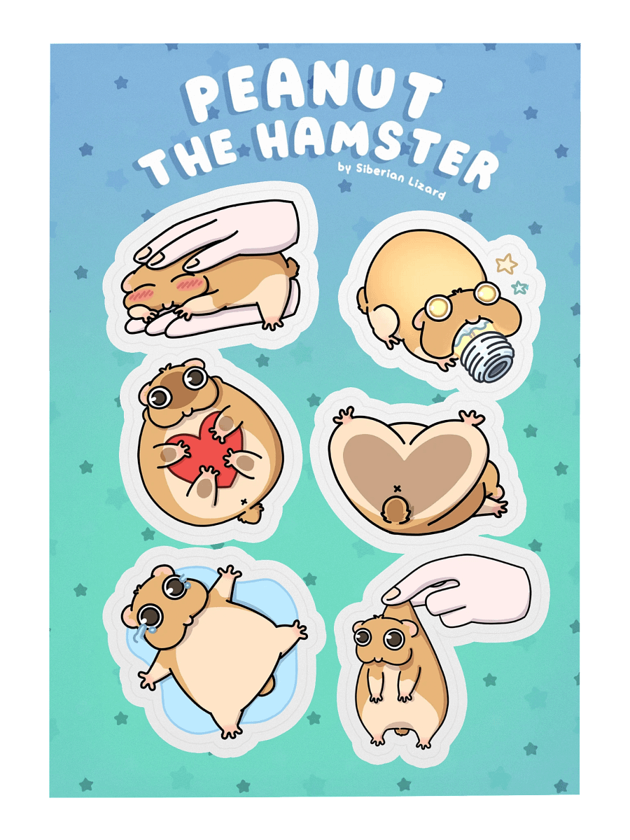 Peanut the Hamster - Sticker Sheet product image (3)