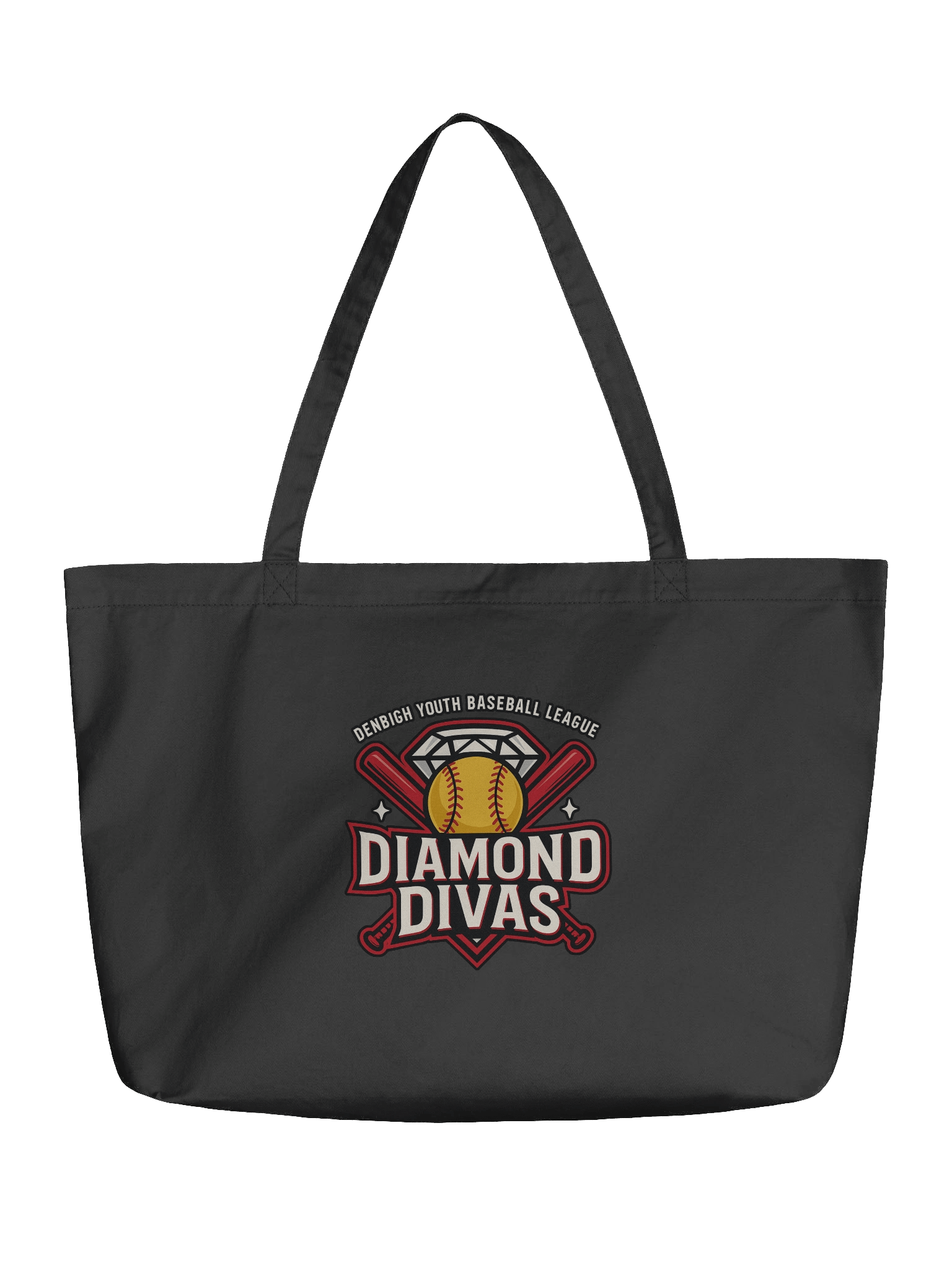 Diamond Divas Softball Logo Organic Tote product image (2)
