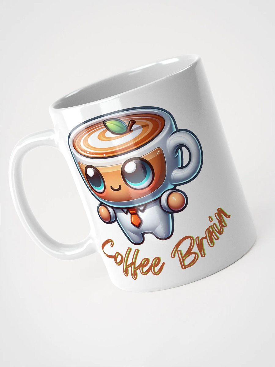 Cute Coffee Brain Cartoon Design Ceramic Mug - Adorable Coffee Lover's Art product image (8)