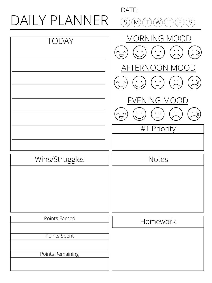Autism Planner PDF product image (2)