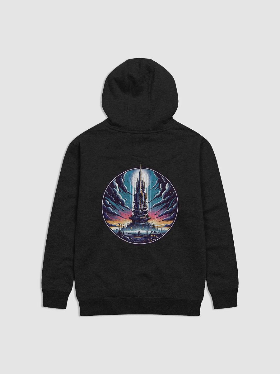 Futuristic Cityscape Hoodie – A Vision of Time and Innovation 🌌 product image (12)