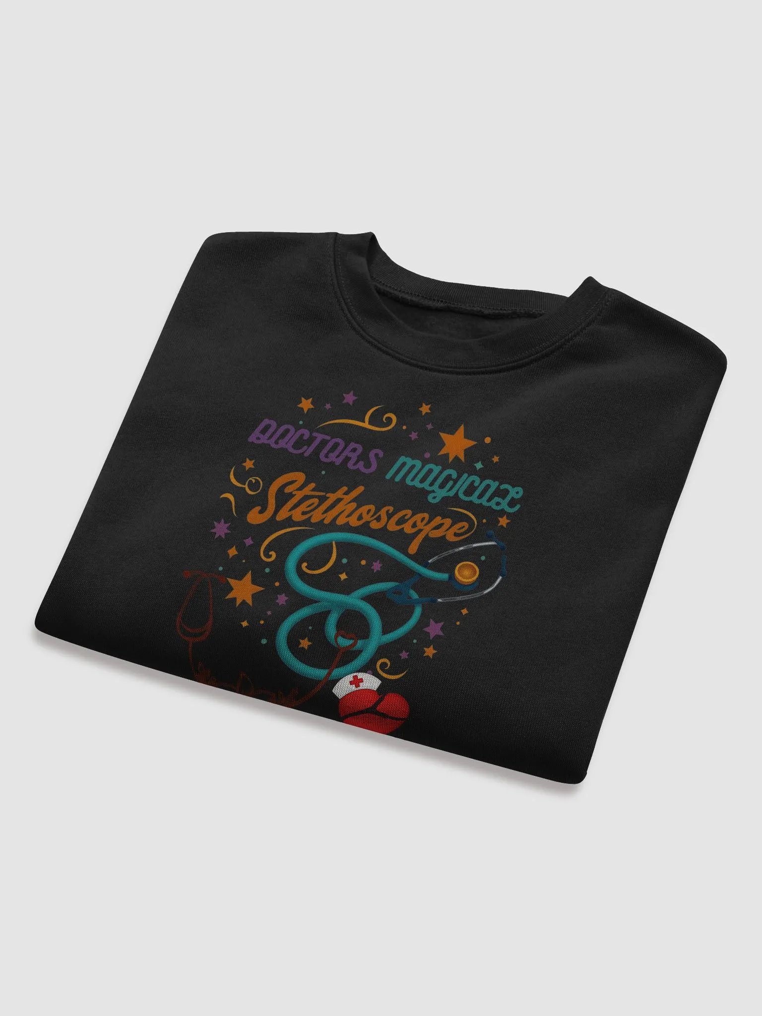 doctors Magical Stethoscope Whimsical Crop Sweatshirt product image (24)