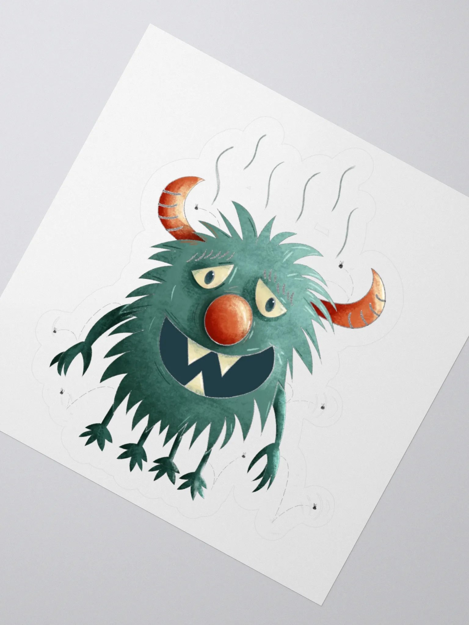 Little Monster Whiffy Kiss Cut Stickers product image (4)