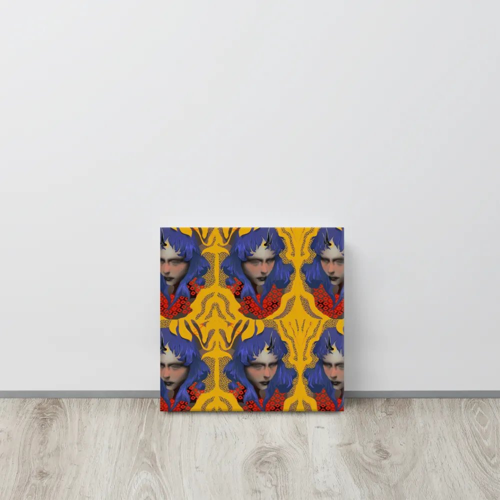 Something Strange, Charming and Blue Square Canvas Print product image (6)