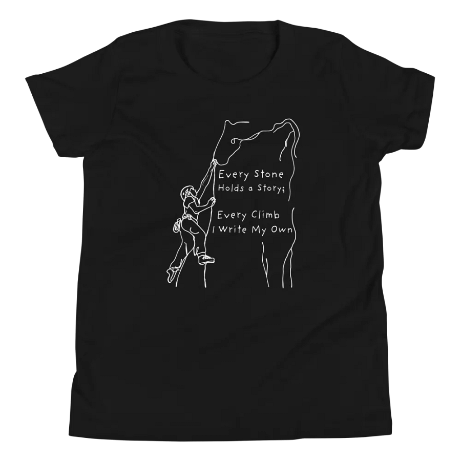 Every Stone Holds a Story - Youth Climbing T-Shirt product image (4)