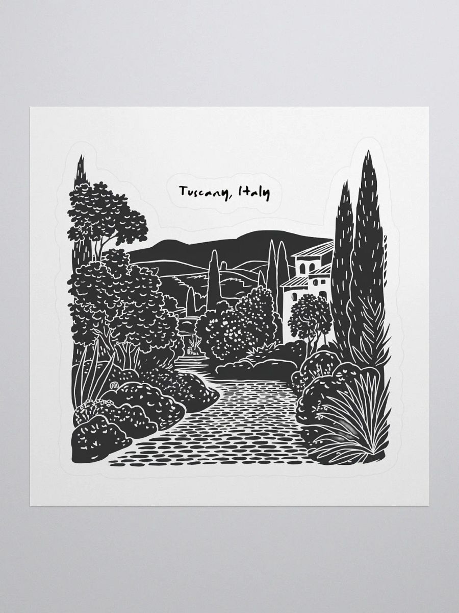 Tuscany Serenity: Elegant Landscape Sticker product image (1)