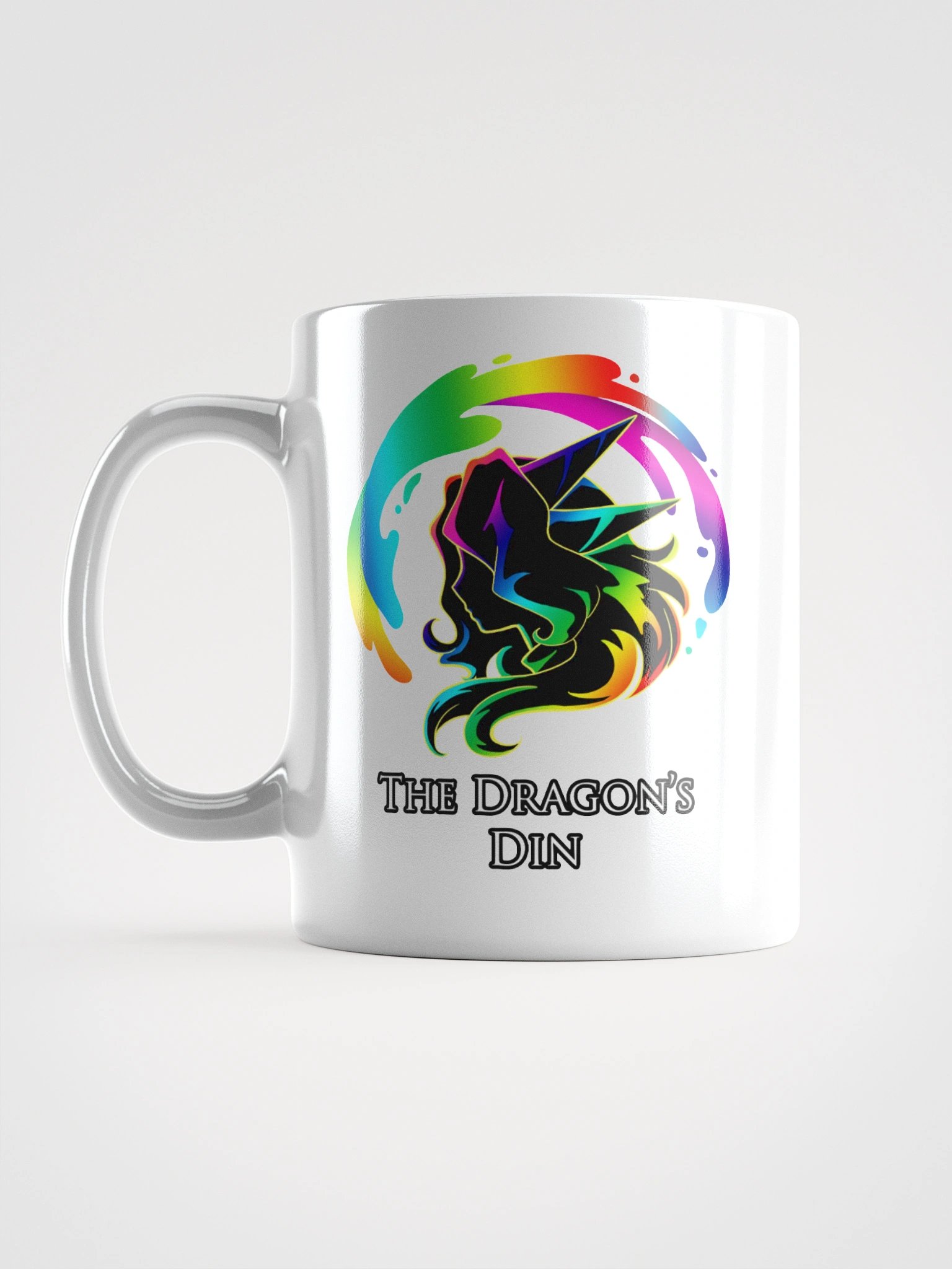 The Dragon's Din Logo Glossy Mug product image (2)