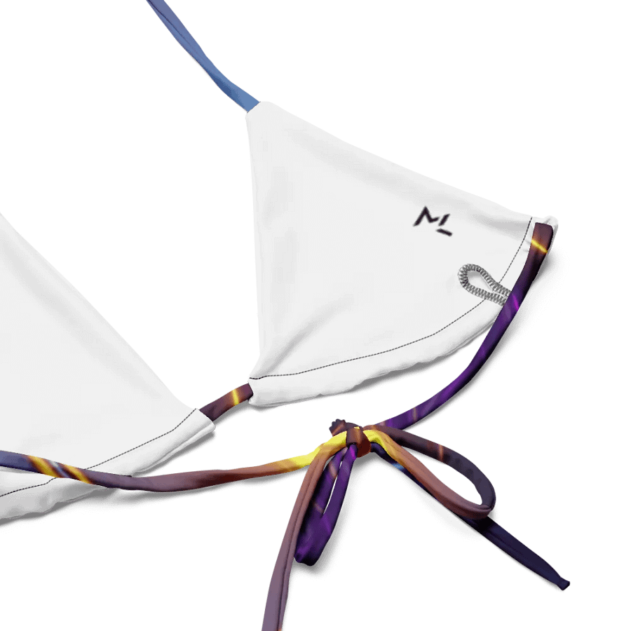 Top de bikini cu șnur, căptușit, cu imprimeu integral product image (11)