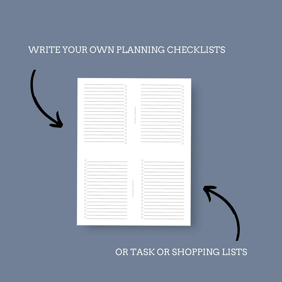 Planning Checklists - Grey Scale product image (3)