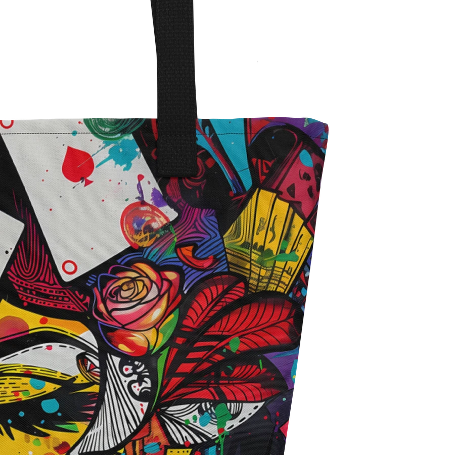 Tote Bag: Life is a Game of Chance Pop Art and Playing Cards Abstraction Design product image (5)