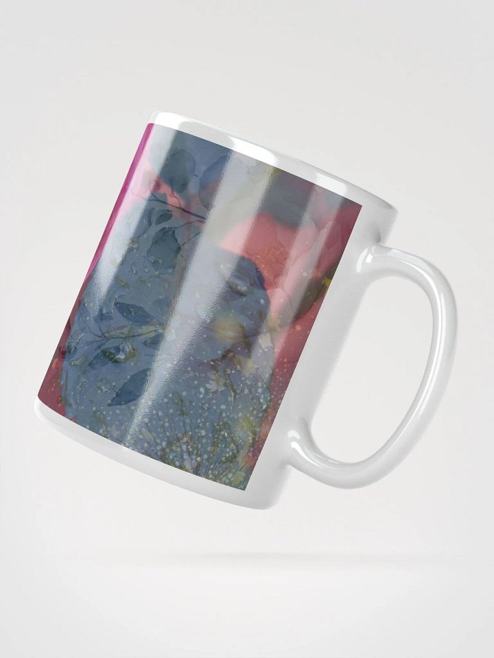 White Glossy Mug: Rose of Heart Raindrops (DA) product image (5)