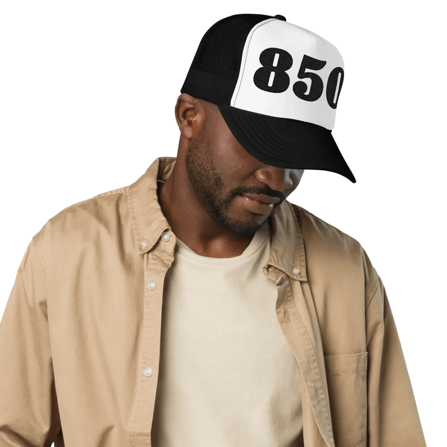 850 Emerald Coast - 3D Puff Embroidered Trucker Hat product image (5)