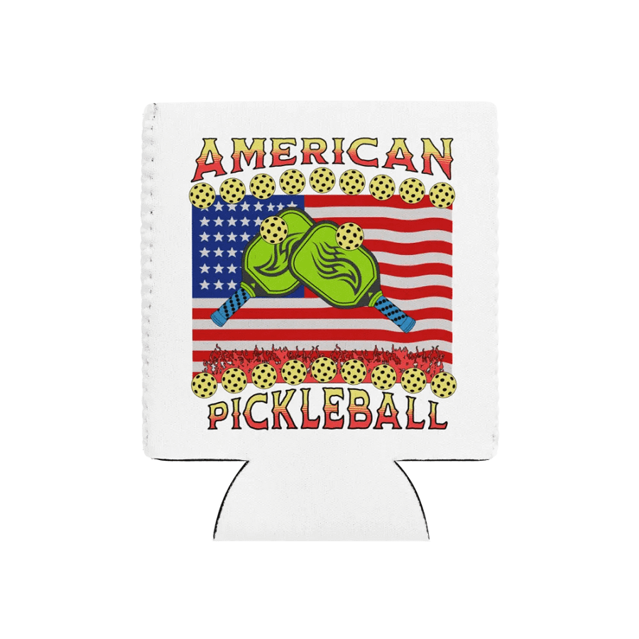 American Pickleball Patriotic Can Cooler product image (1)