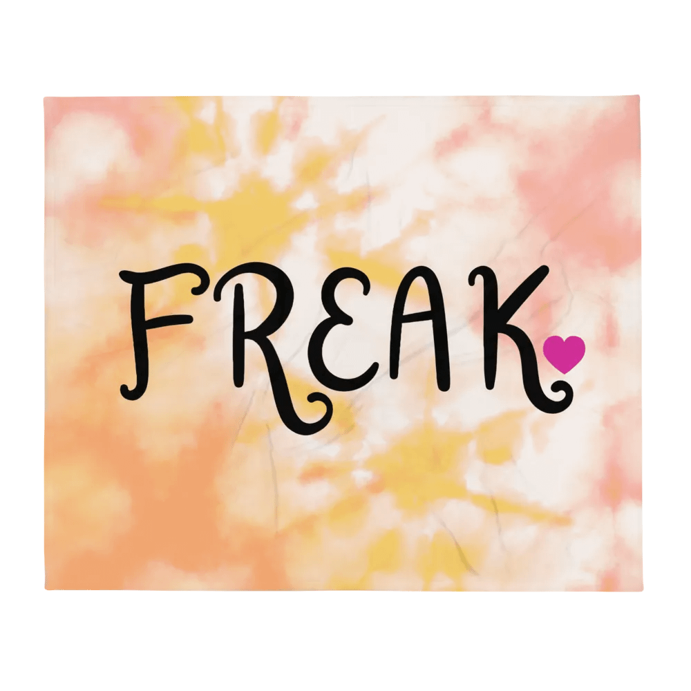 Freak Orange Tie Dye Blanket product image (1)