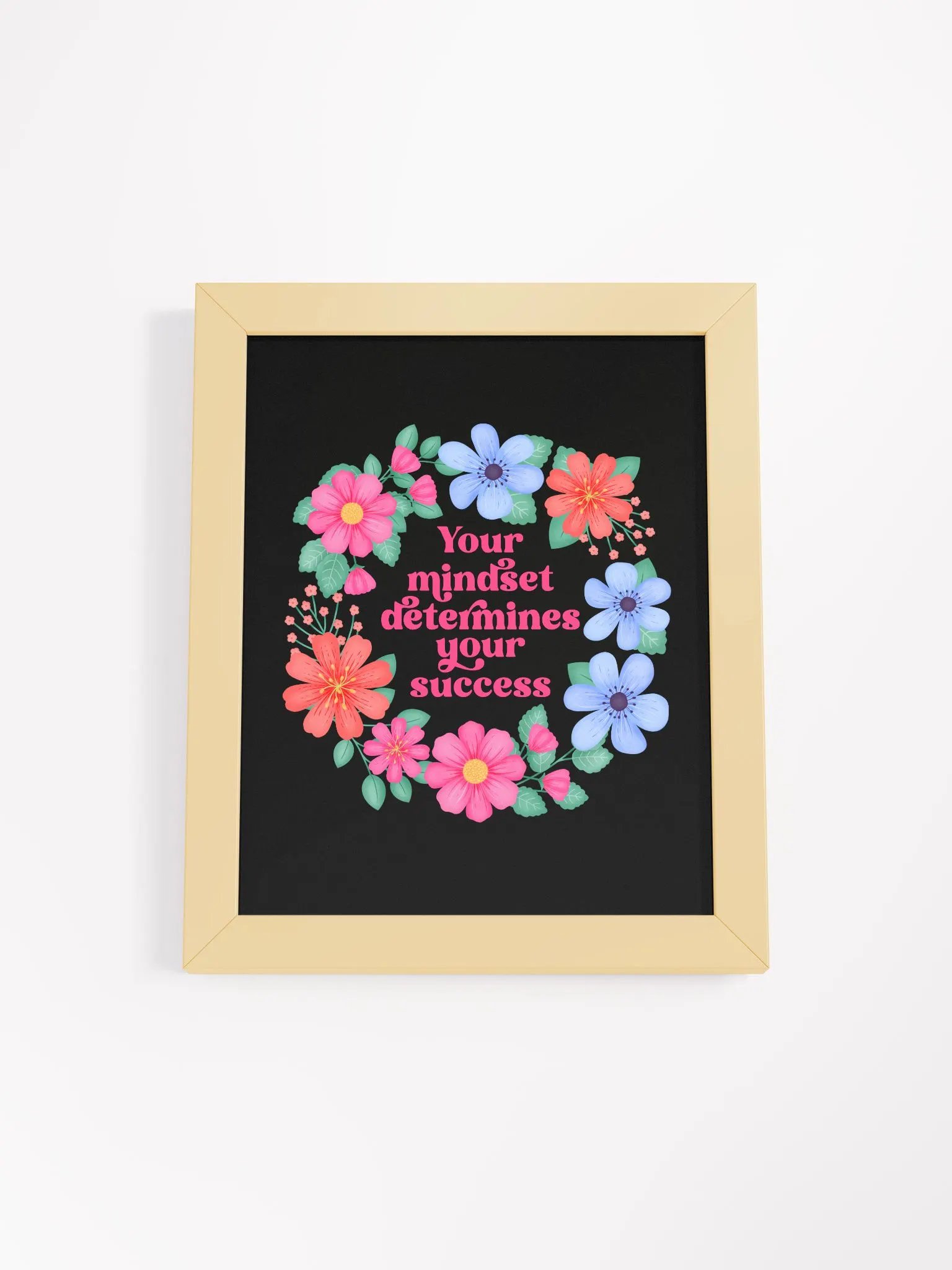 Your mindset determines your success - Motivational Wall Art Black product image (4)