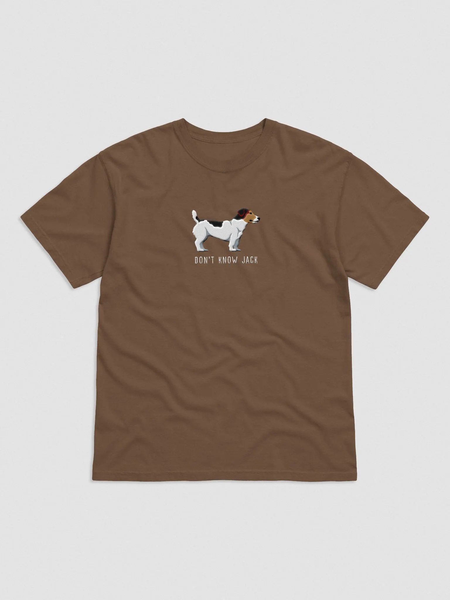 Don't Know Jack T-Shirt(Embroidered) of a Jack Russell Terrier(Tricolor) product image (4)