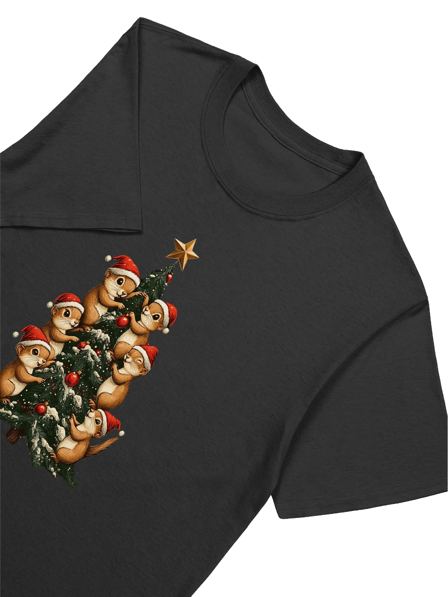 Cute Baby Squirrels Christmas Tree Unisex T-Shirt product image (20)