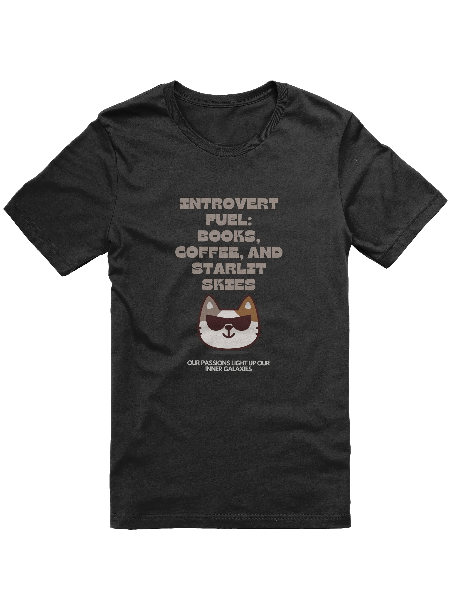 Introvert Fuel: Books, Coffee, and Starlit Skies T-Shirt product image (2)