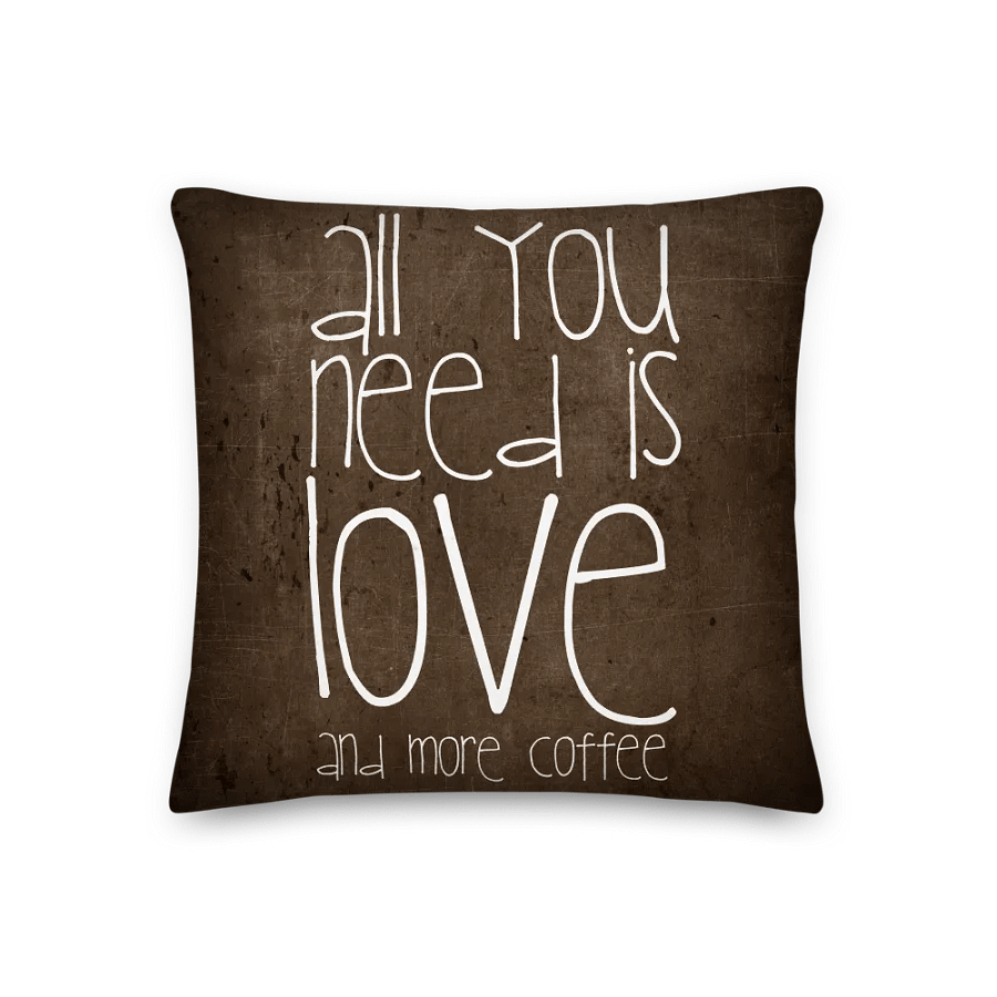 Love & Coffee All-Over Pillow product image (7)