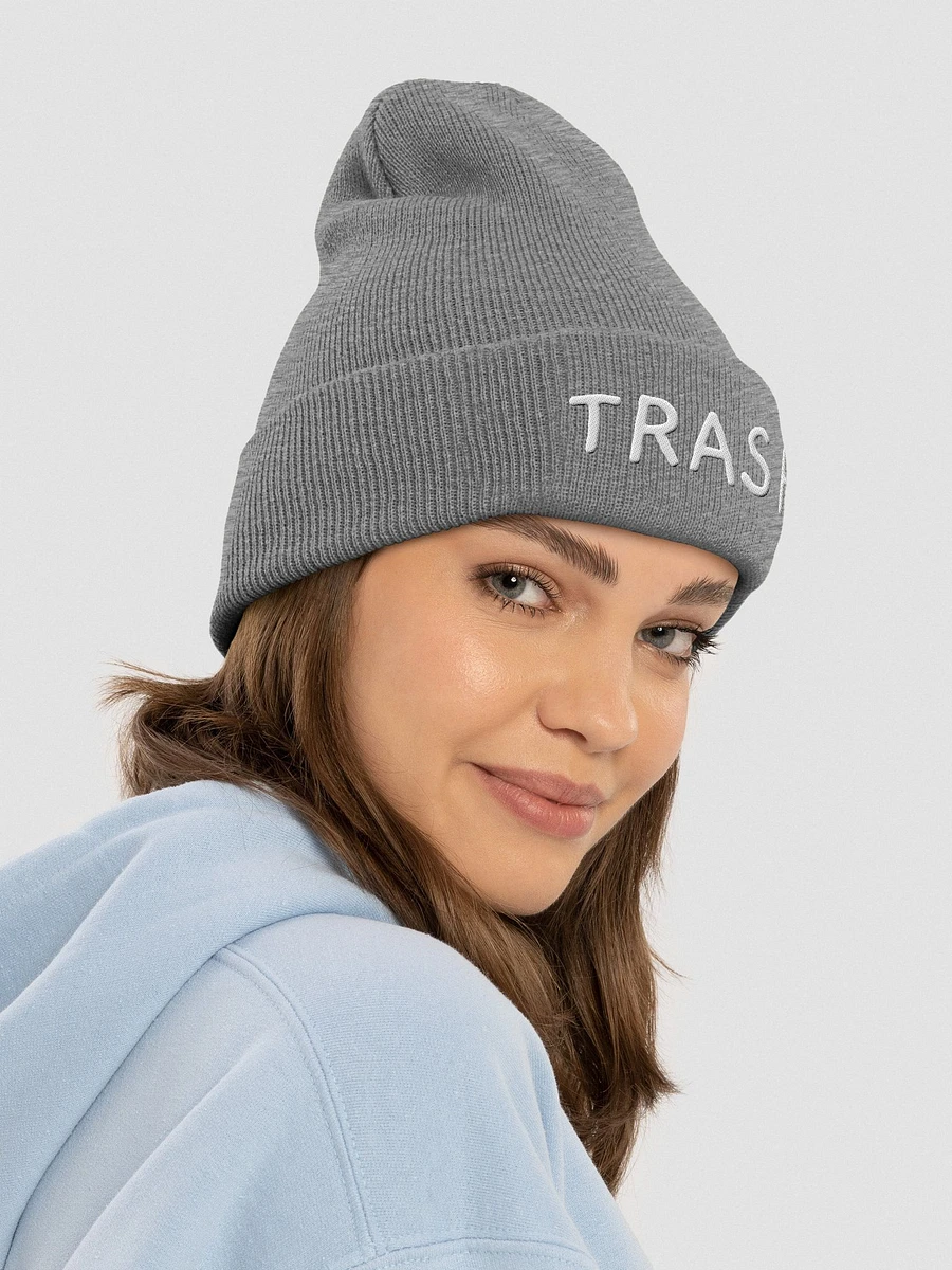 trash cuffed beanie - white font product image (29)