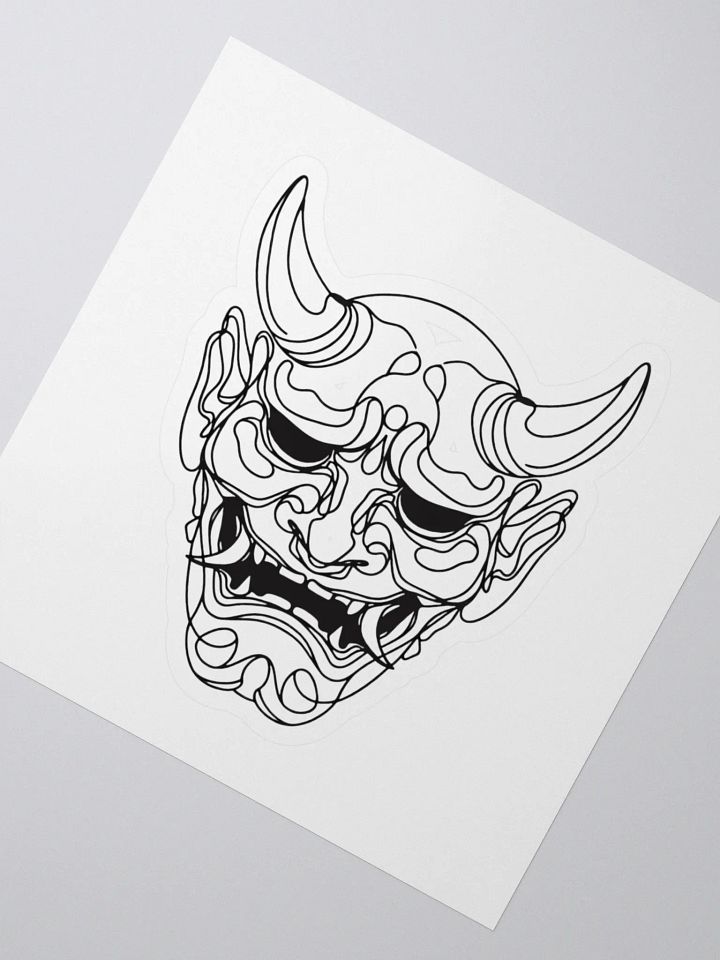 Japanese Oni Mask Sticker product image (2)