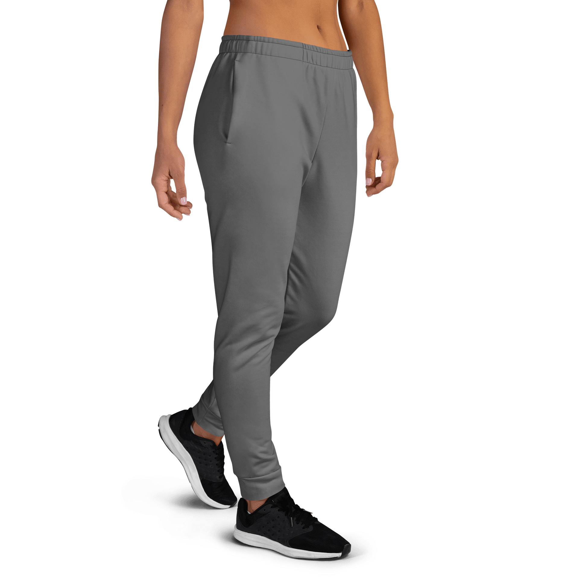 Thunderstorm Gray Solid Color Women's Fleece Sweatpants product image (4)