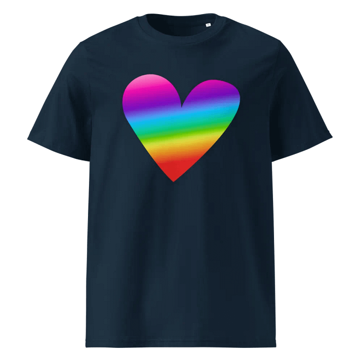 Rainbow Heart Stanley/Stella Organic Cotton T-Shirt product image (166)