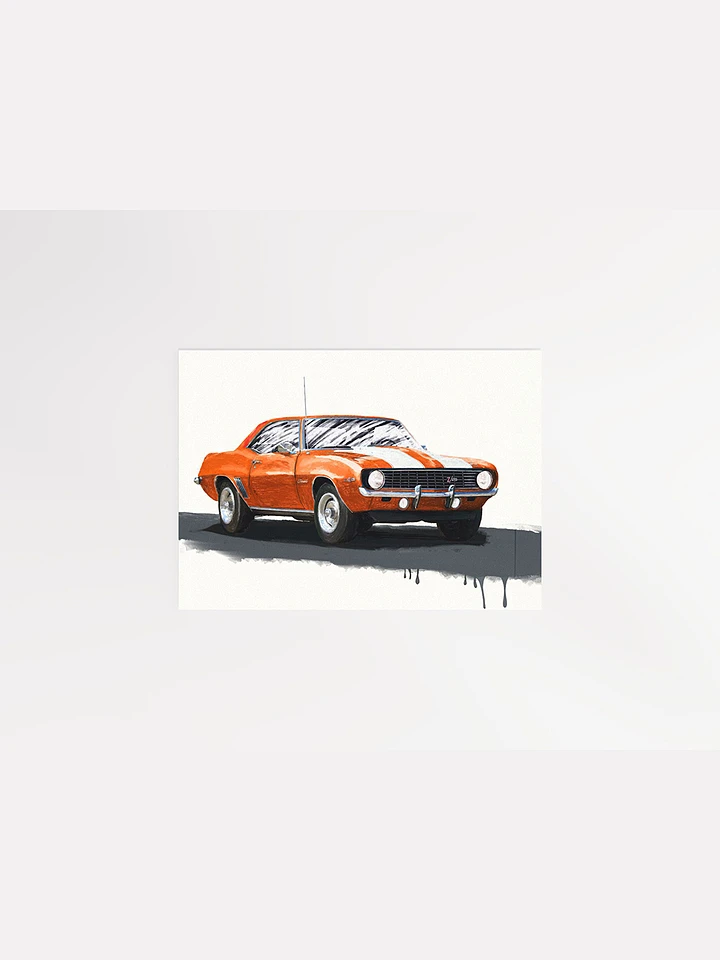 Hugger Orange 1969 Camaro Matte Poster product image (1)