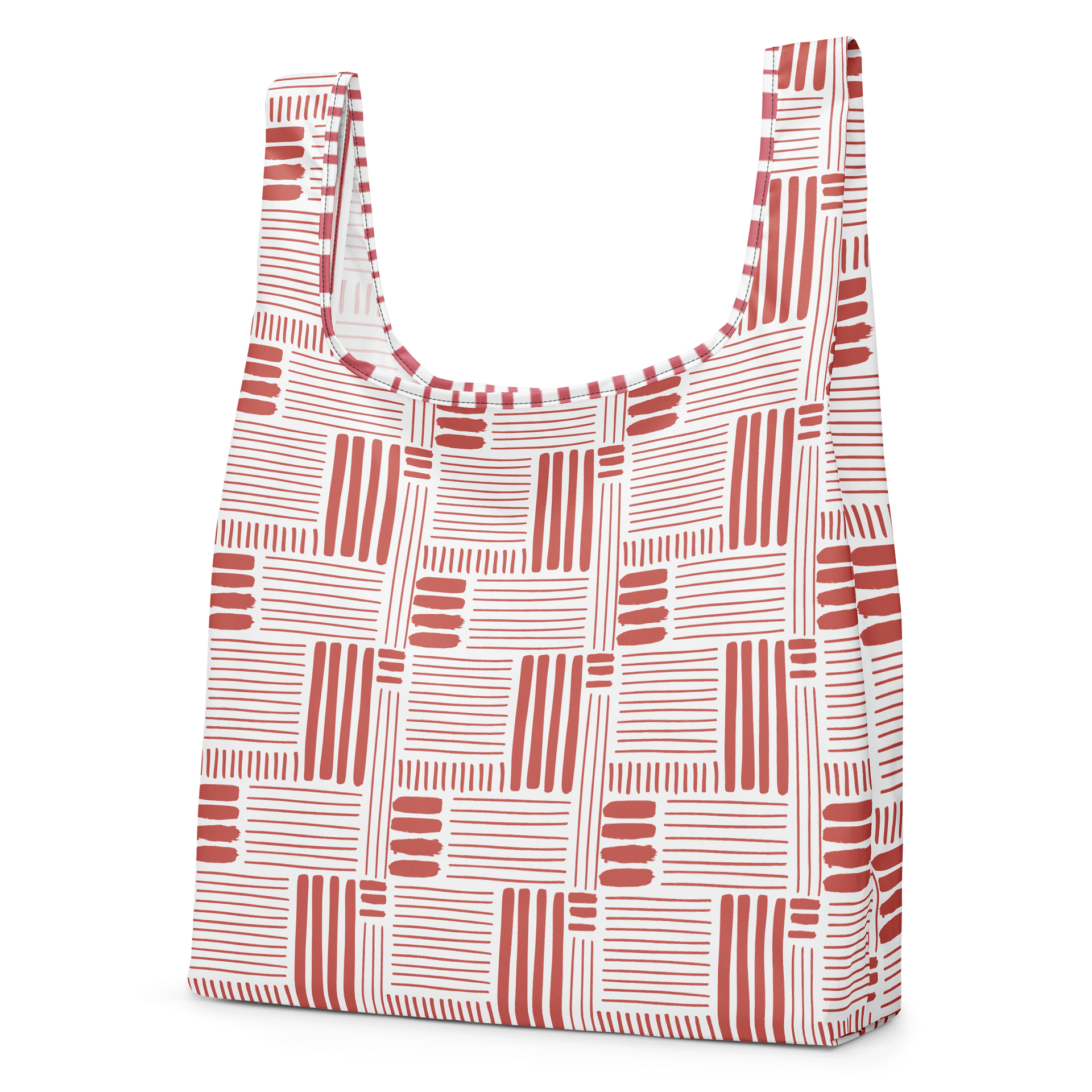 Pixelated Red Haze All-Over Shopping Bag product image (2)