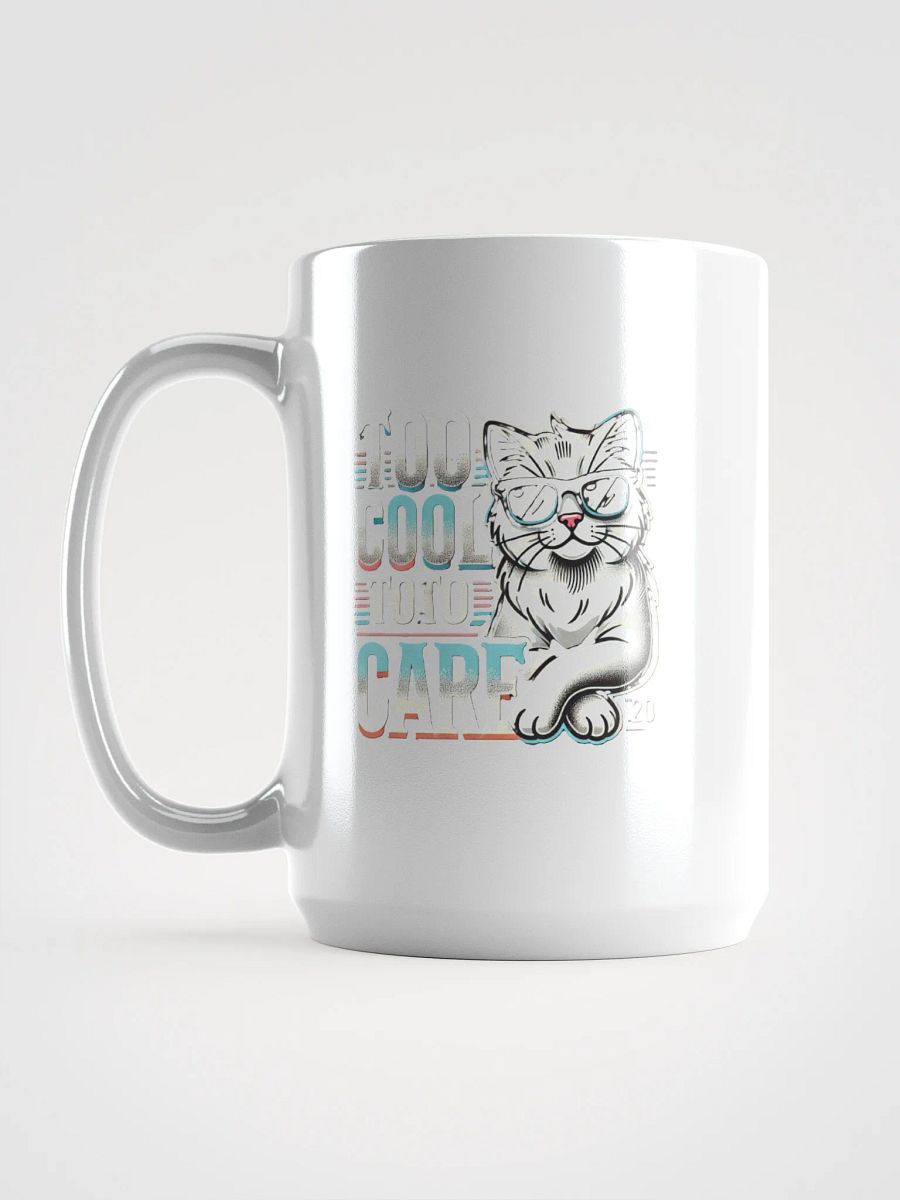 Cool Cat Attitude White Glossy Mug product image (2)
