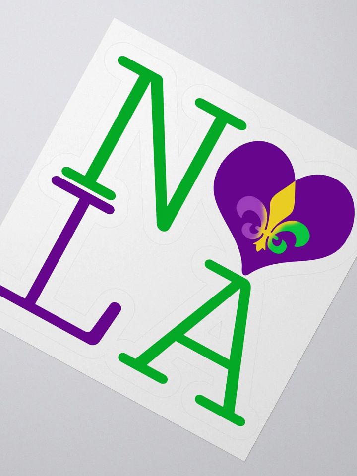 I LOVE NOLA **BIGSHOT STICKER** (MARDI GRAS) product image (2)