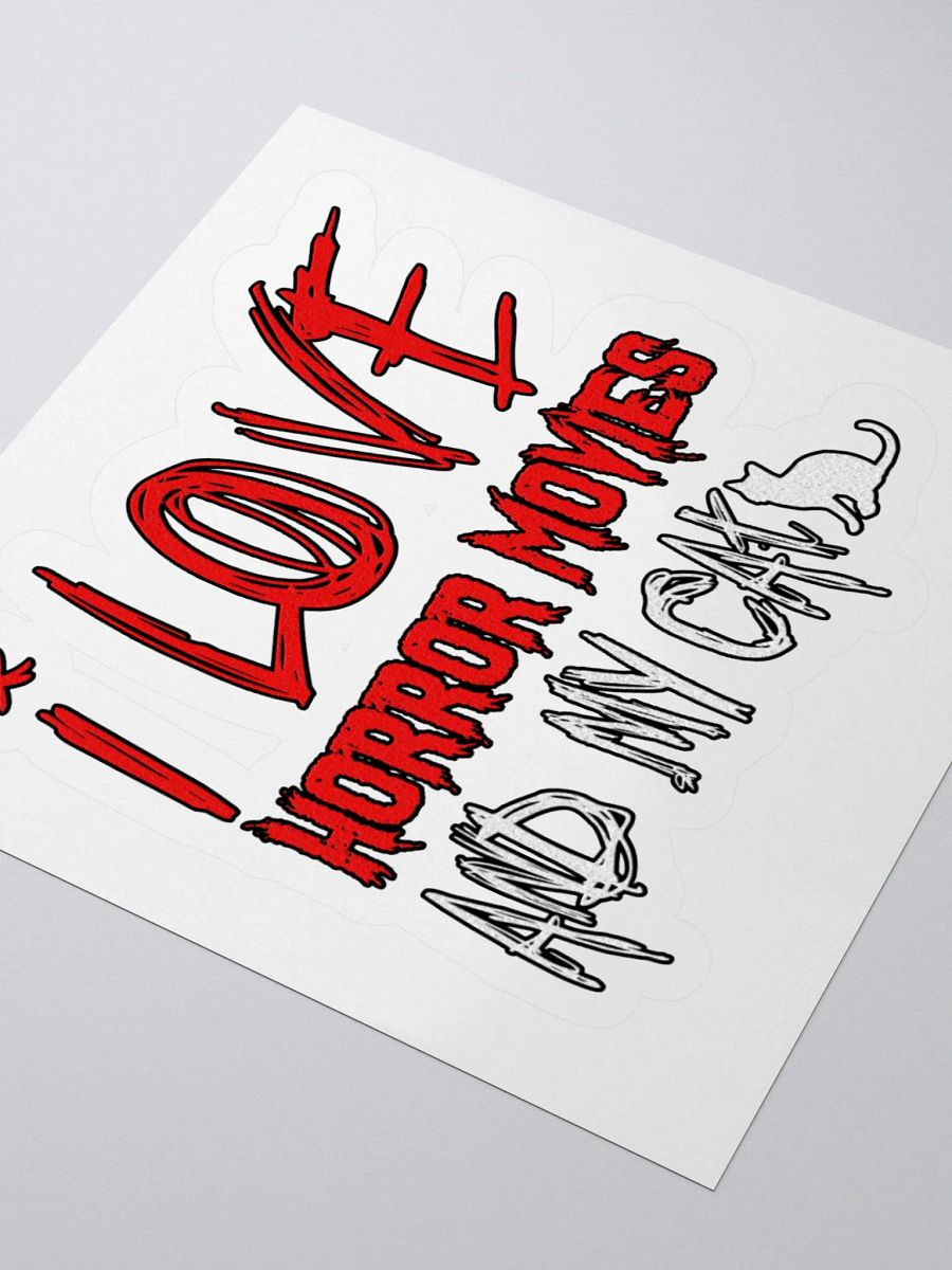 I Love Horror Movies And My Cat Sticker product image (3)